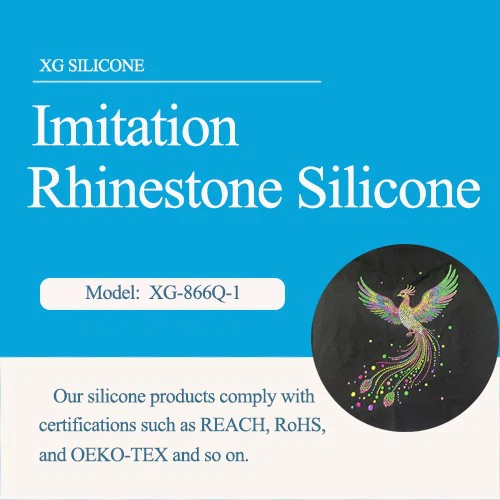 Efeito de strass simulado em silicone HD